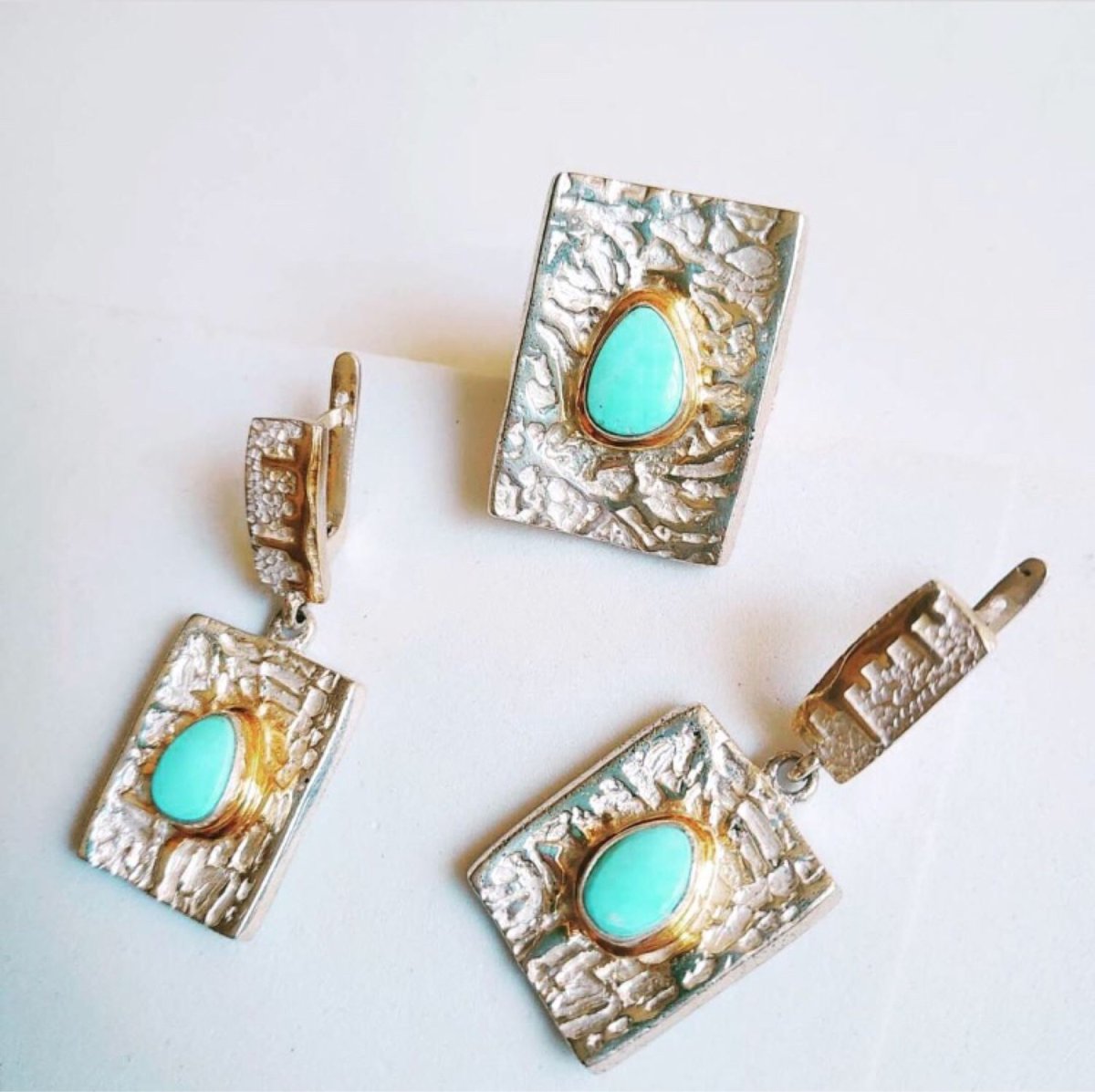 SOKOLOV кольцо из серебра с бирюзой и фианитами 94011831