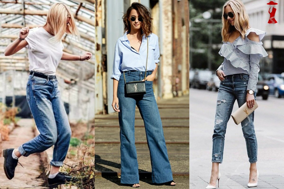 Джинсы бананы клеш