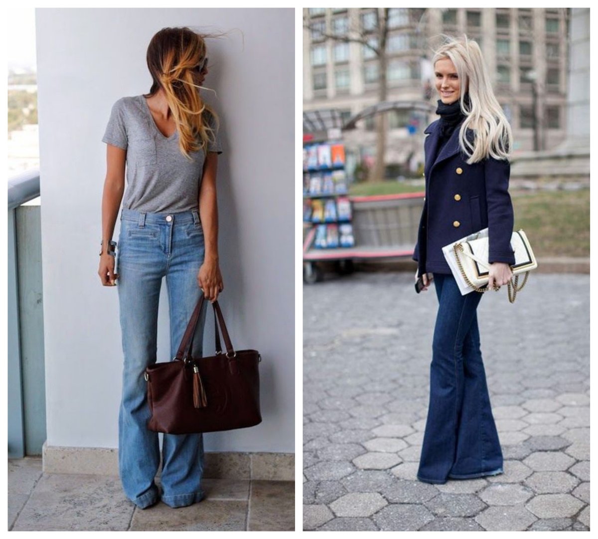 Расклешенные джинсы