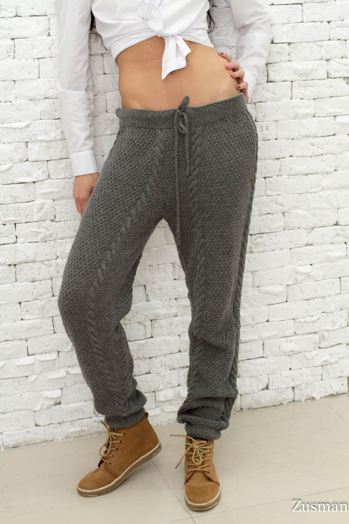 Вязаные штаны женские
