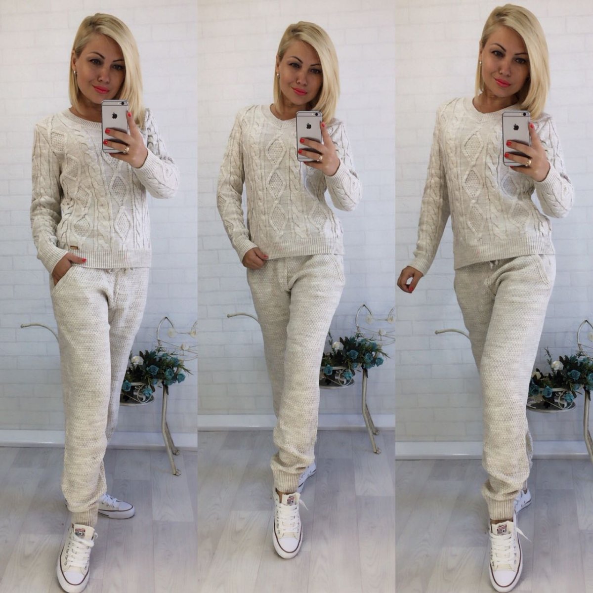 Вязаный спортивный костюм