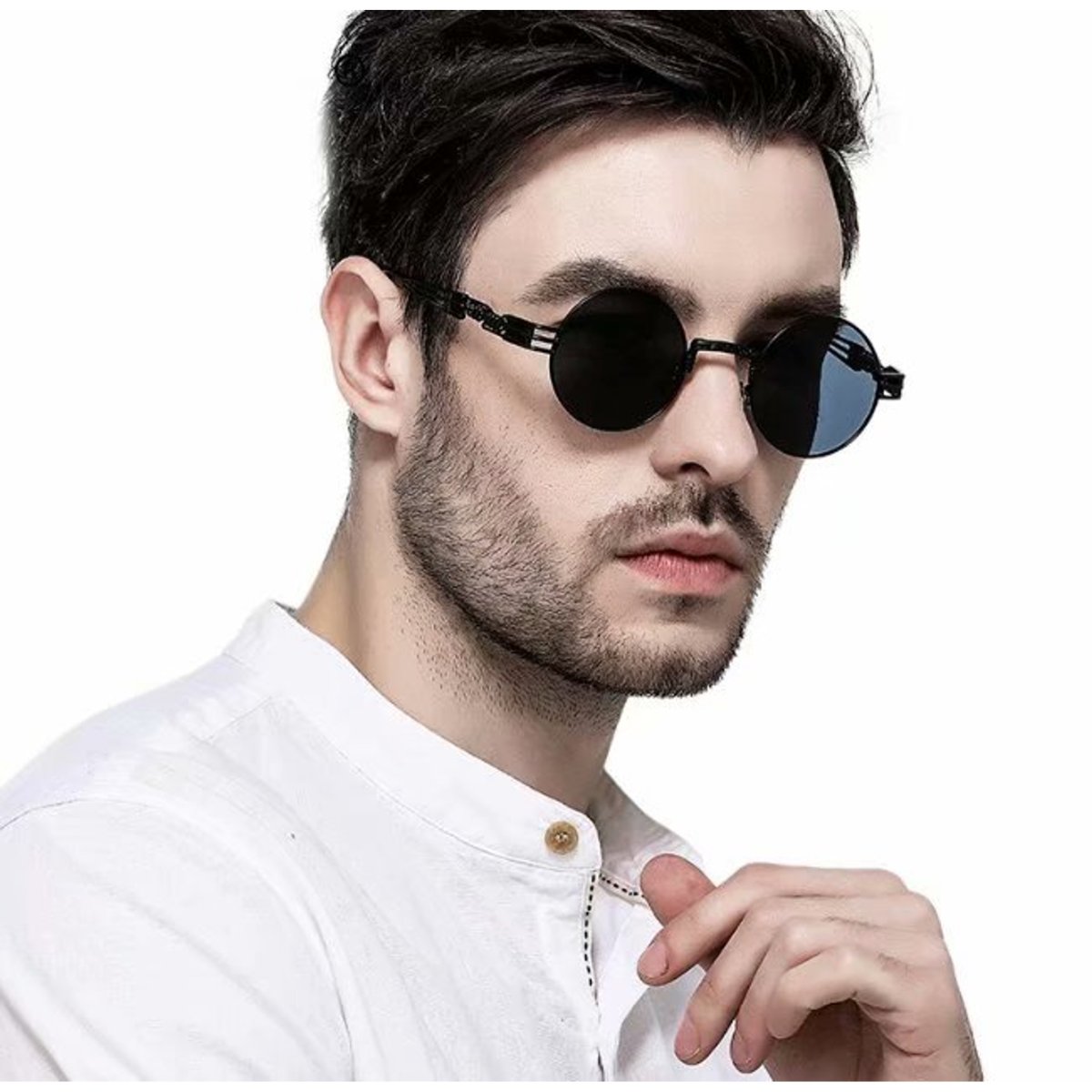 Очки мужские солнцезащитные круглые Ленноны