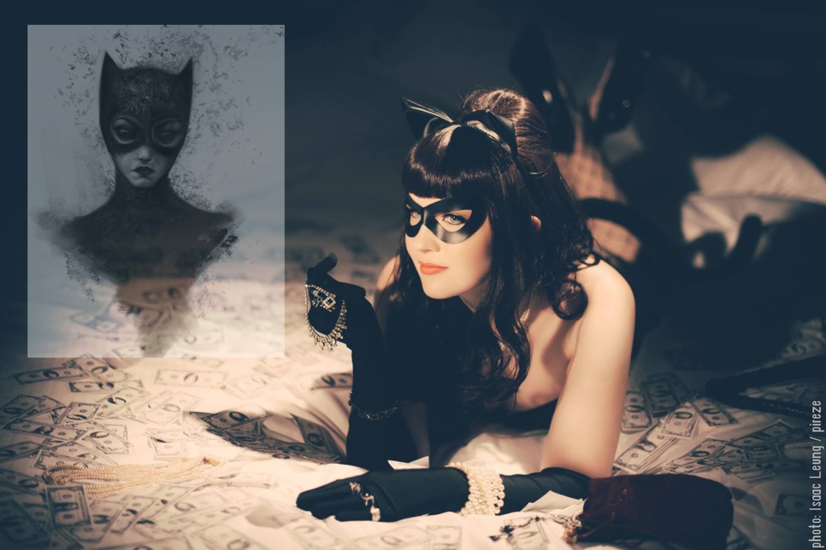 Девушка кошка