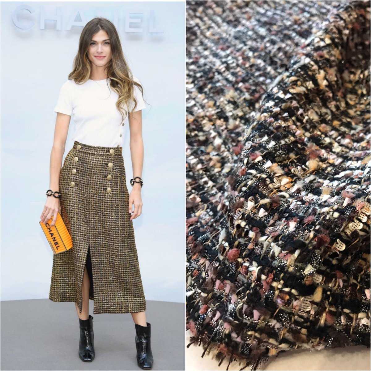 Шанель юбка твид 2022