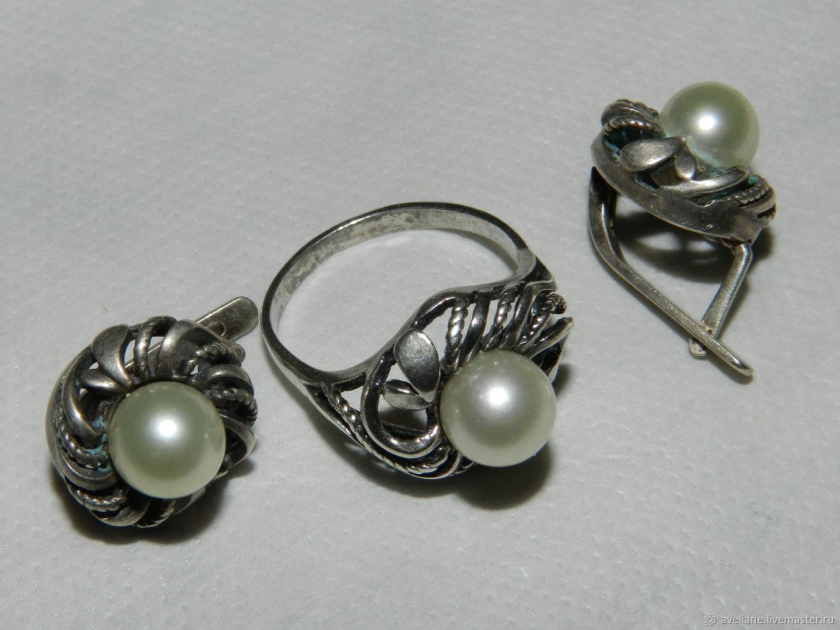 Серьги под бриллианты серебро 875 СССР Винтаж