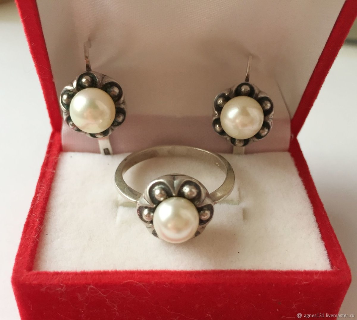 Caravelle Jewellery комплект серьги с кольцом серебро 925