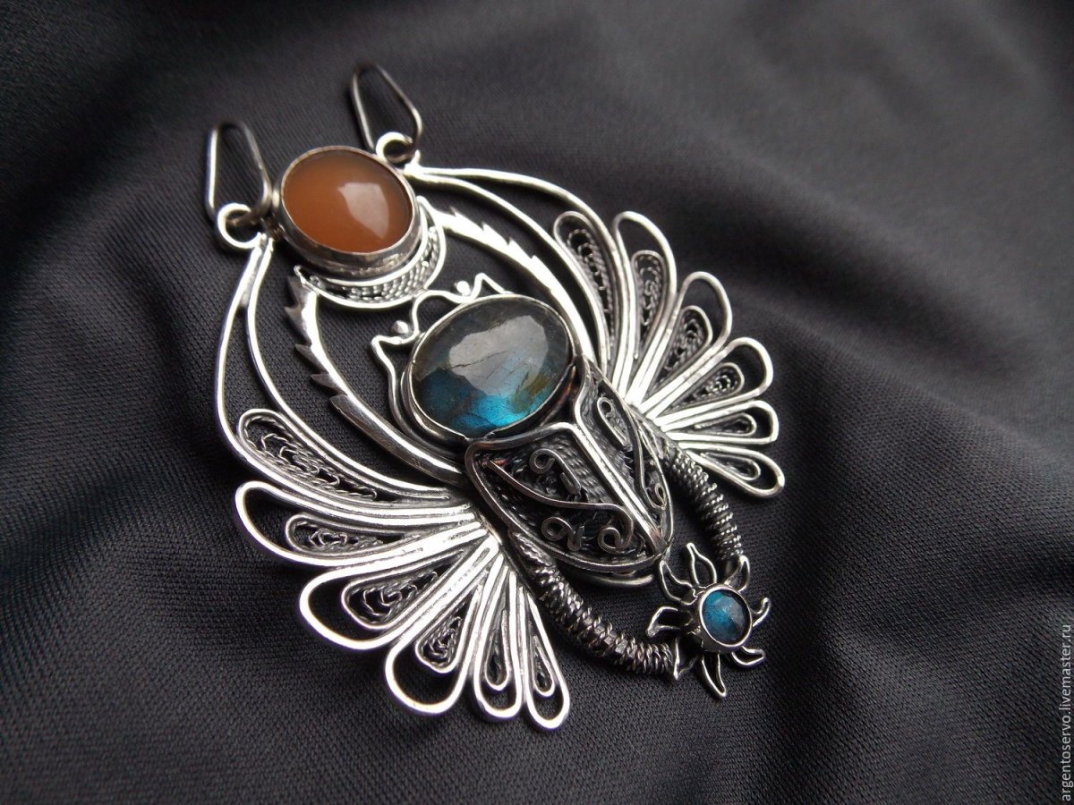 Лунница филигрань скань