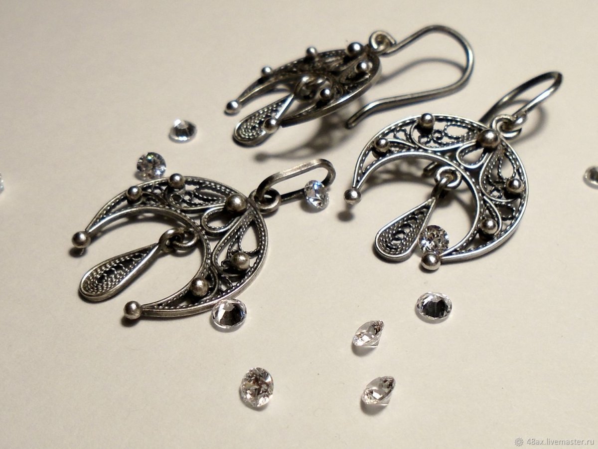 Комплект из серебра 925 пробы с раухтопазом