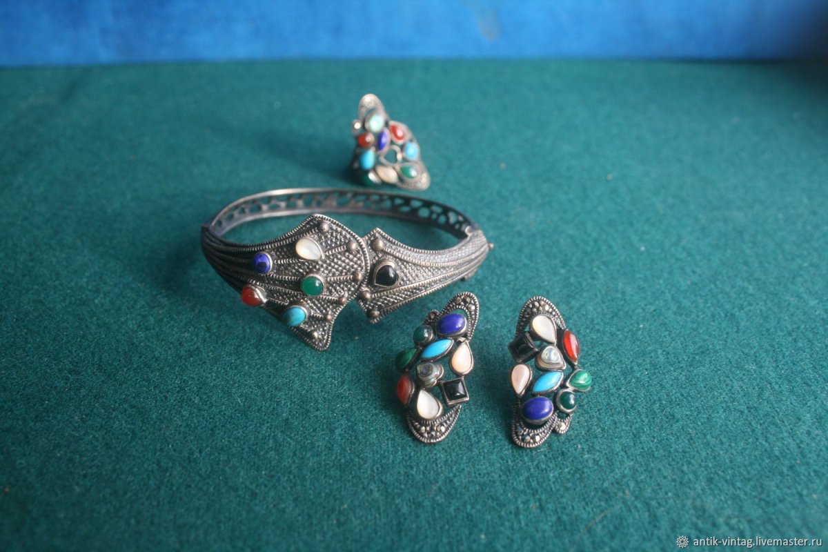 Серьги цветок граната СССР