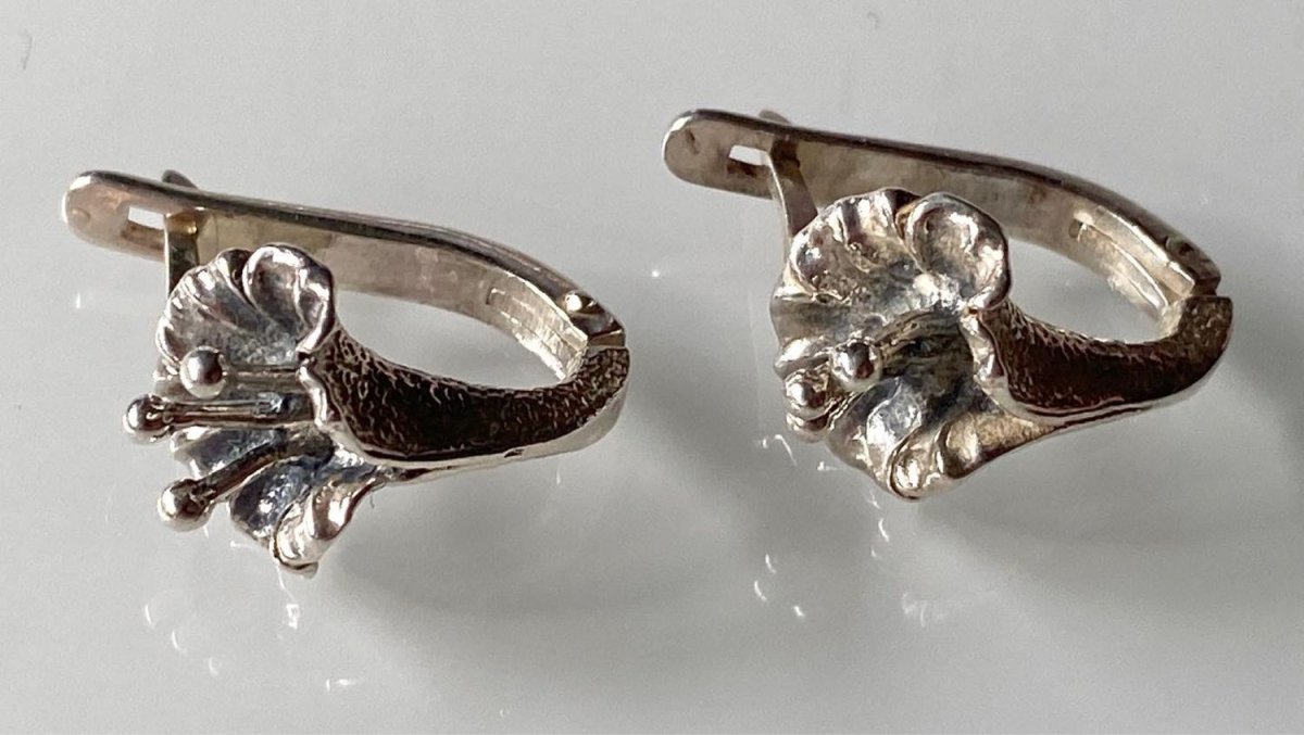 Серьги горный хрусталь русские Самоцветы