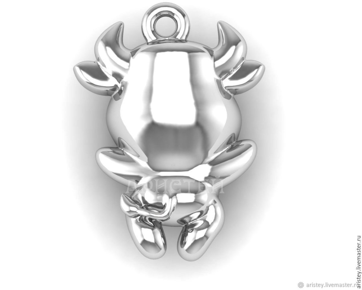 Кулон голова быка