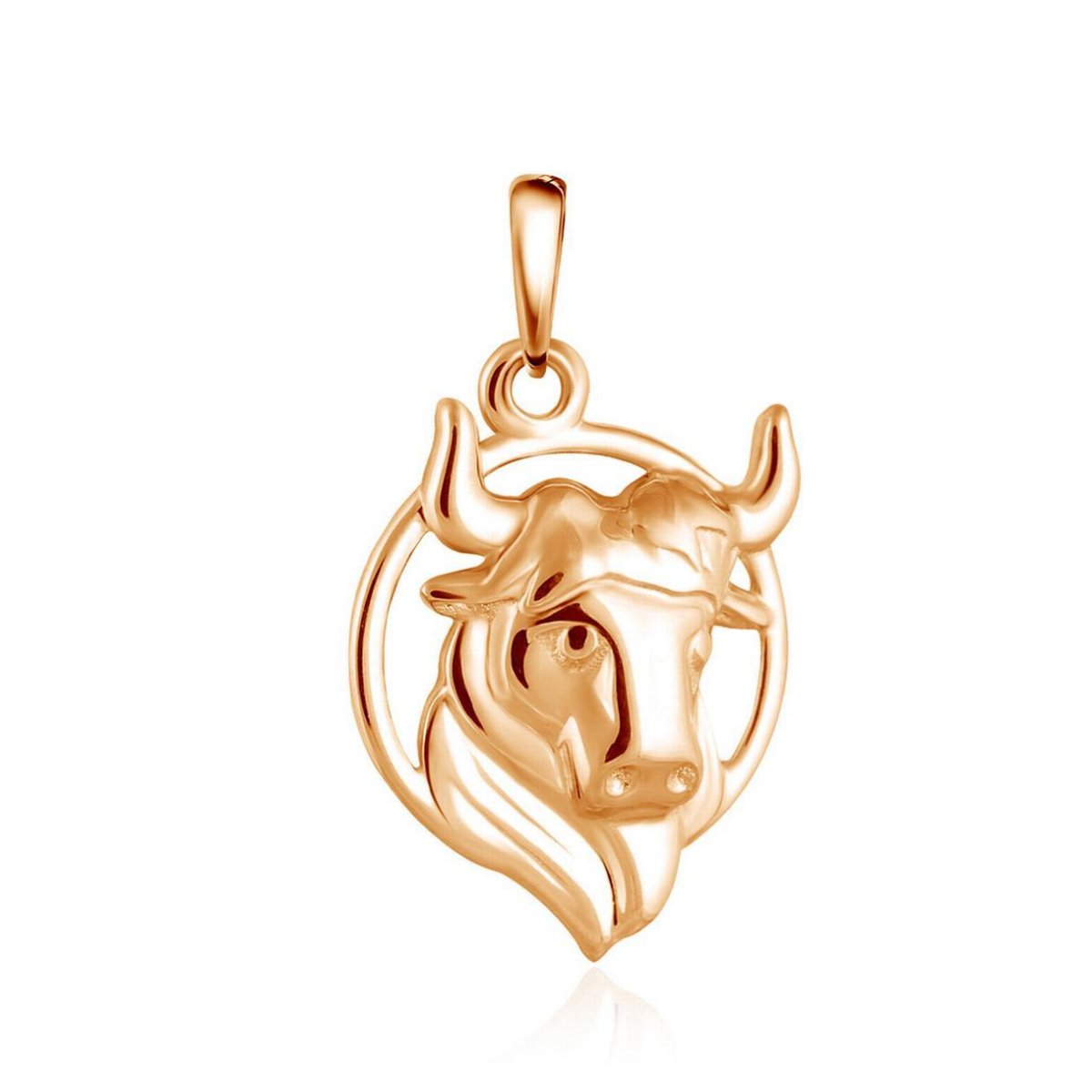 Серебряная подвеска бык