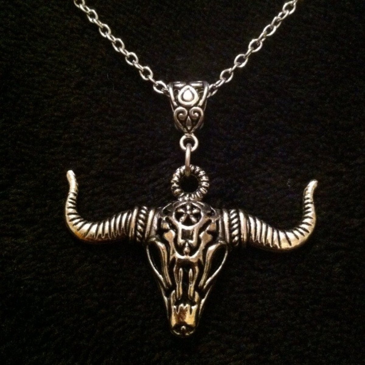 Кулон бык серебро