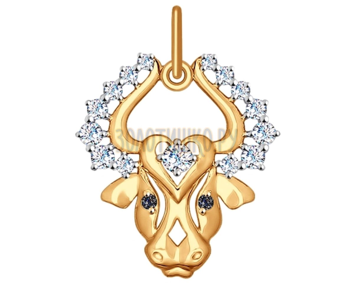 Подвеска бык золото