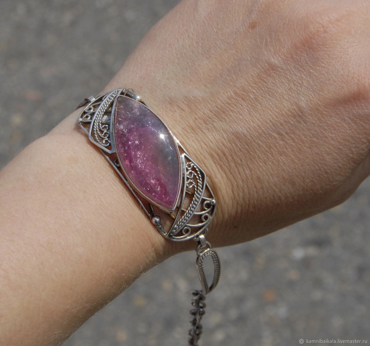 Серьги с турмалином шерл в золоте