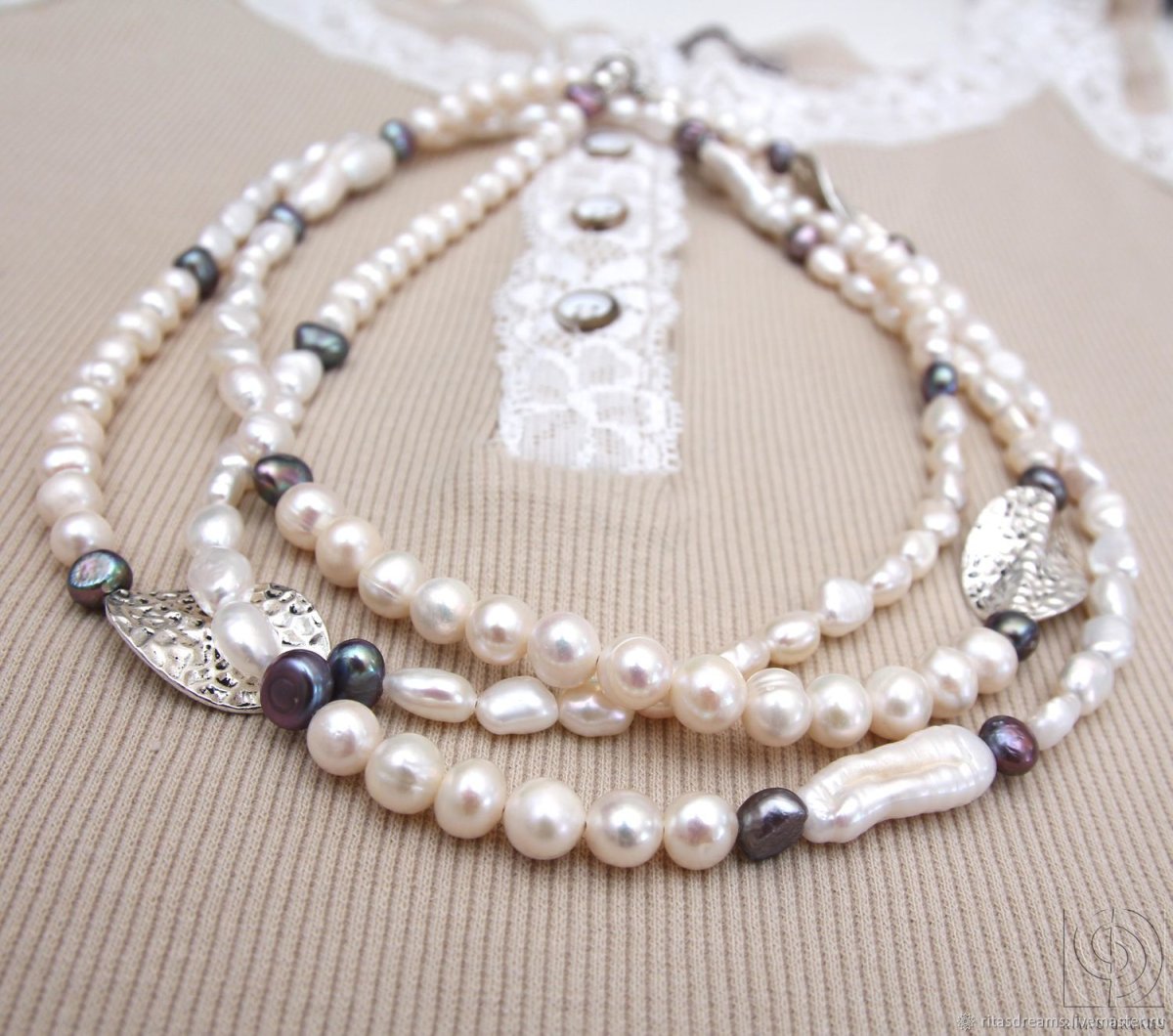 Речной жемчуг украшения