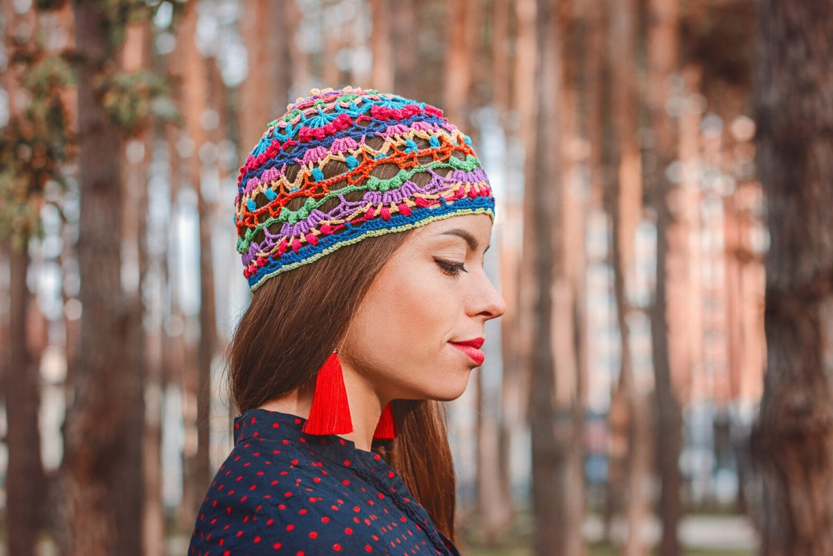 Вязаная ушанка