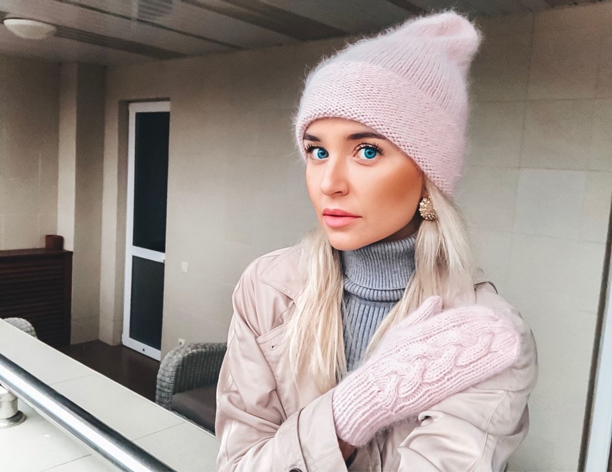 Шапка вязаная русский стиль