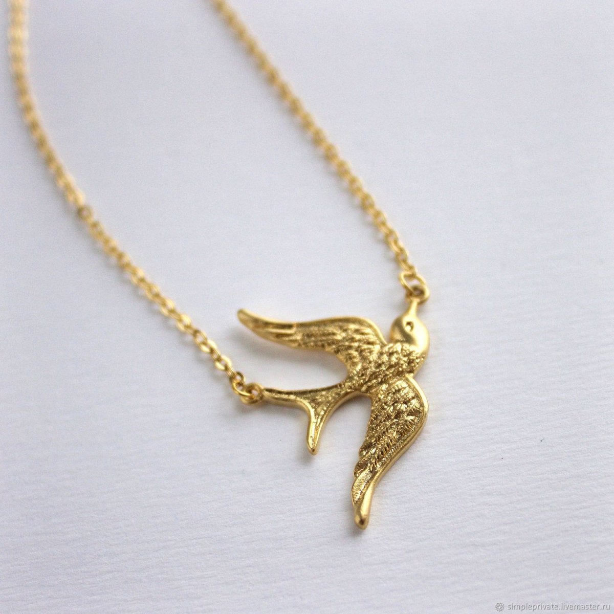 Серебряная подвеска Ласточка