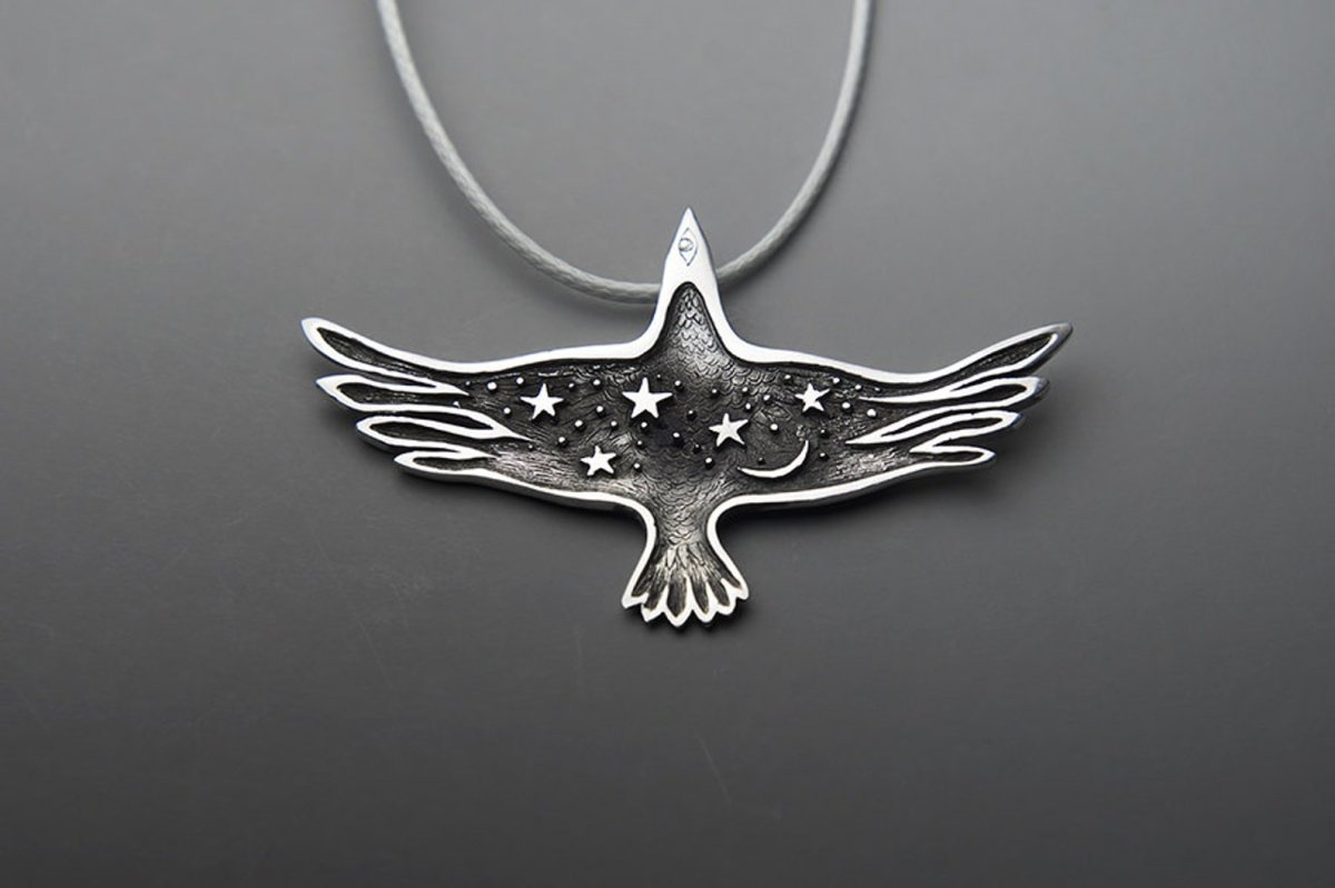 Медальон Сова полимерная глина