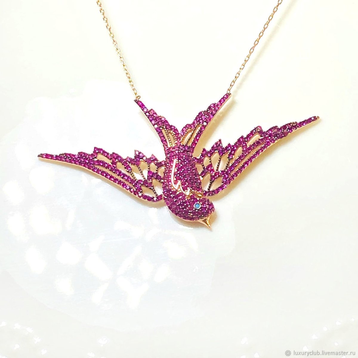 Подвеска Ласточка серебро