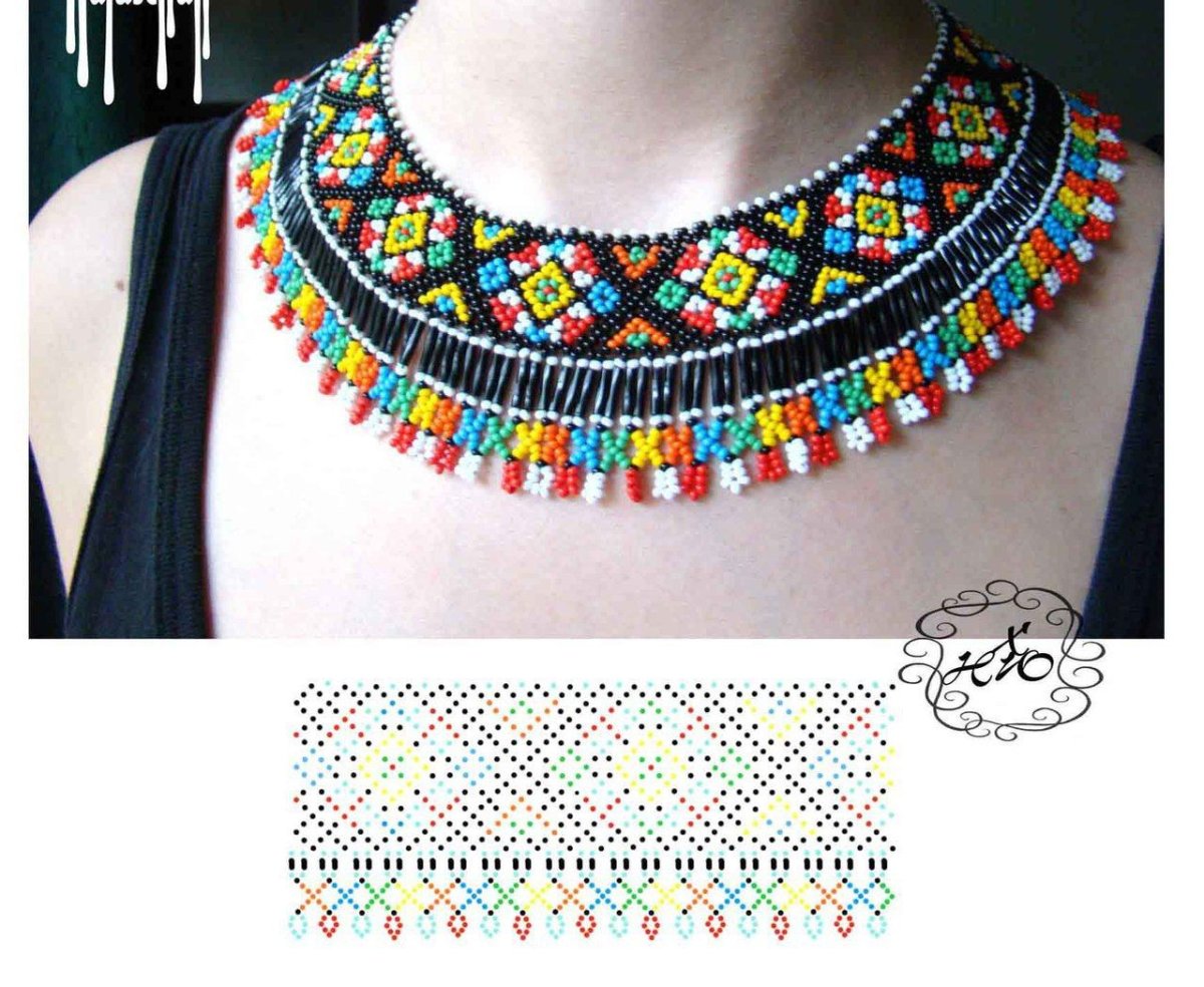 Колье из бисера "силянка"