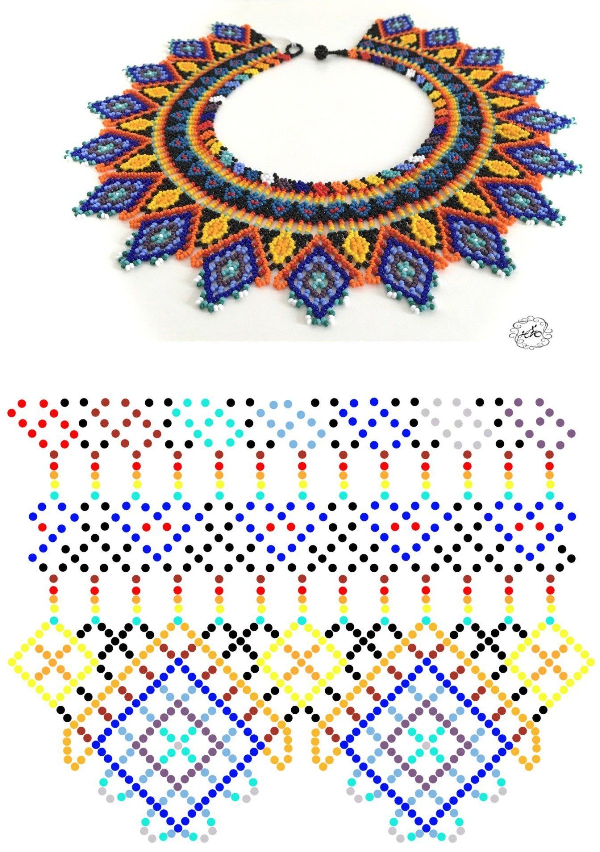 Бисероплетение схемы колье