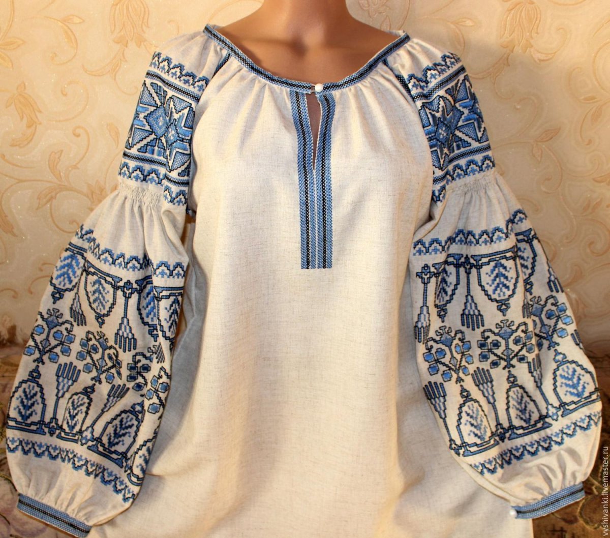 Льняные рубахи мужские в славянском стиле