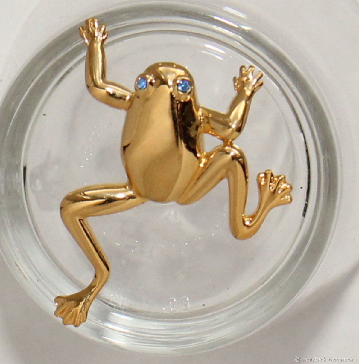 Брошь Золотая лягушка