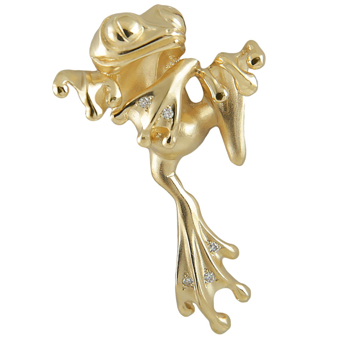 Подвеска серебряная лягушка