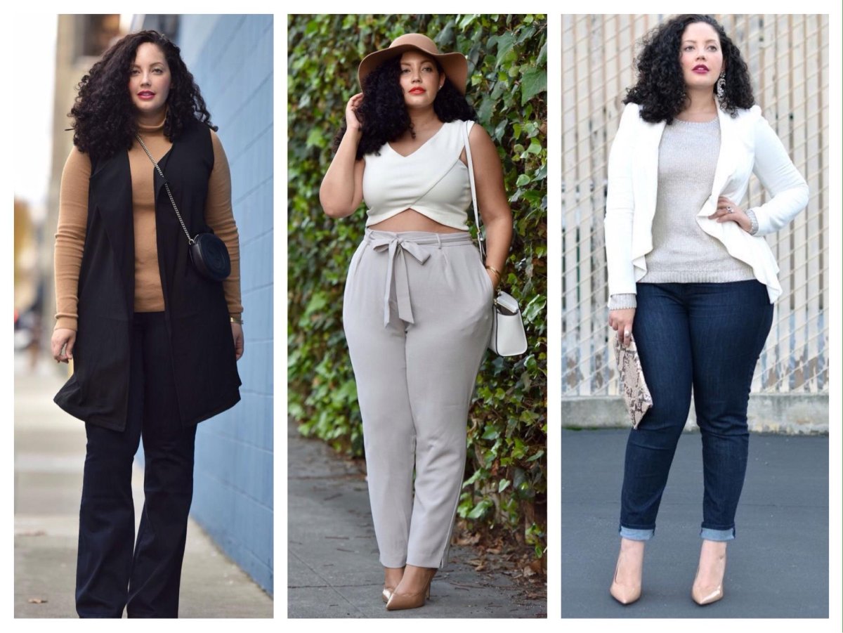 Брючный костюм для полных палаццо