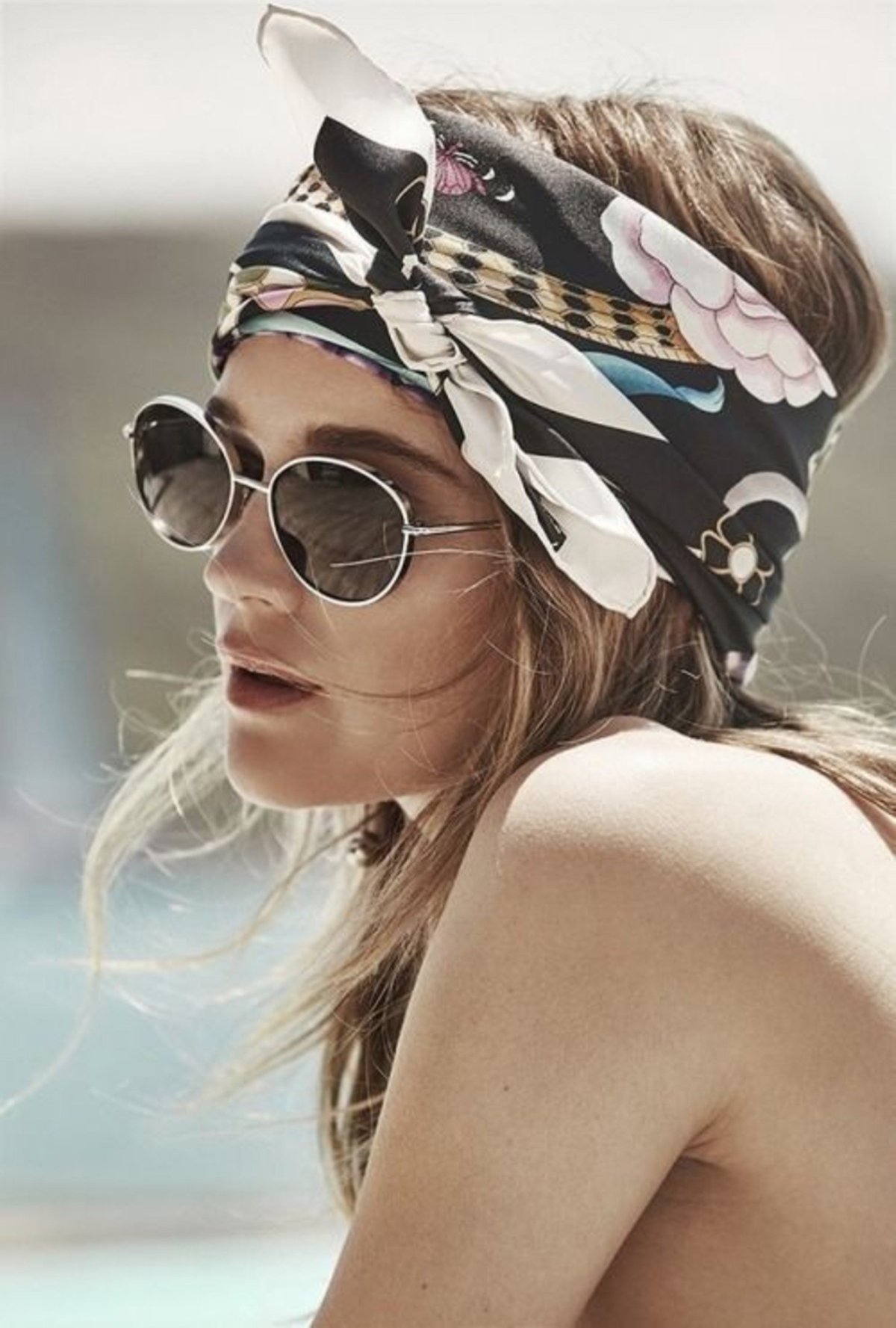 Платок на голову на пляж