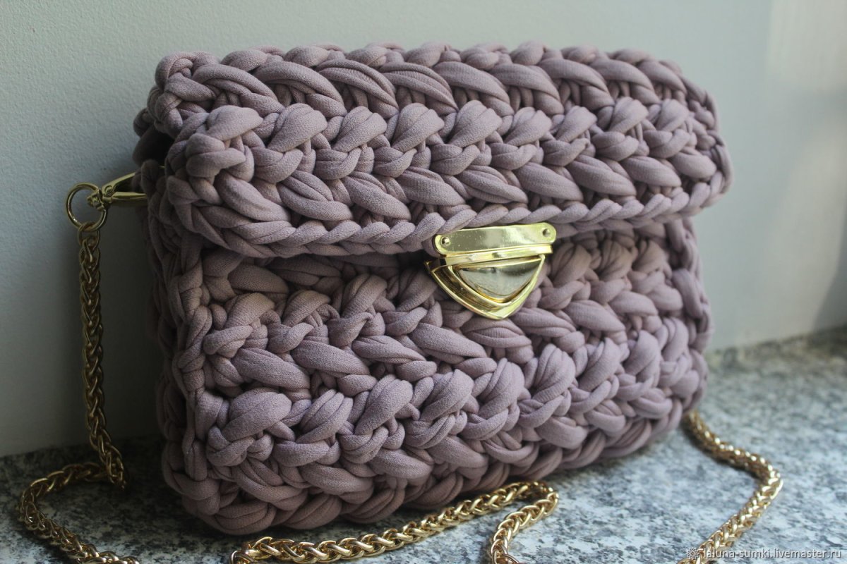 Сумка из трикотажной пряжи мастер класс