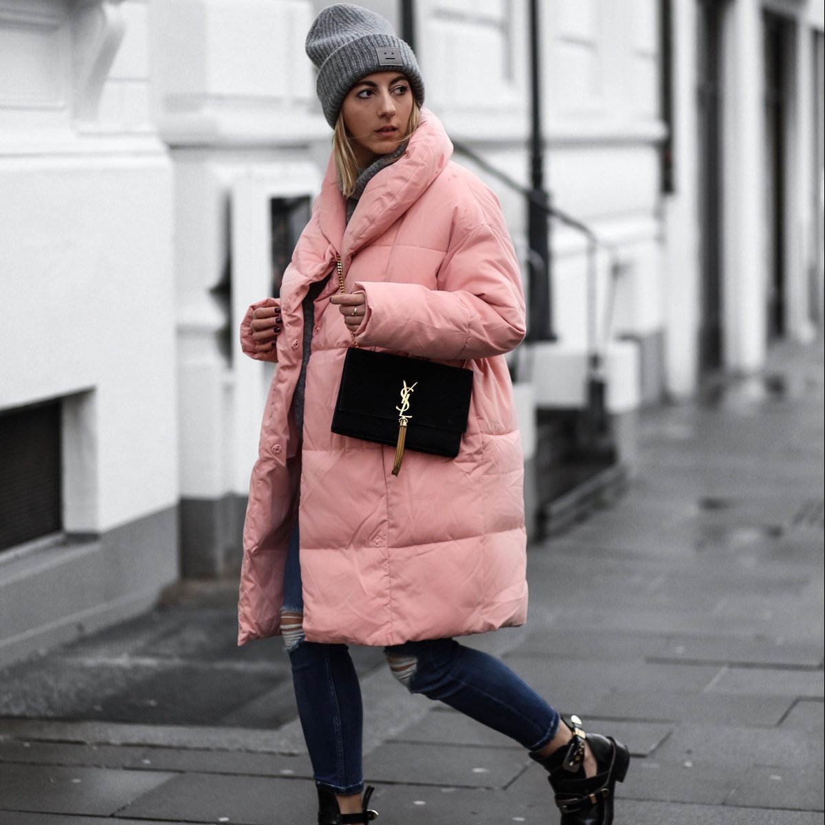 Пуховик оверсайз стрит стайл 2020