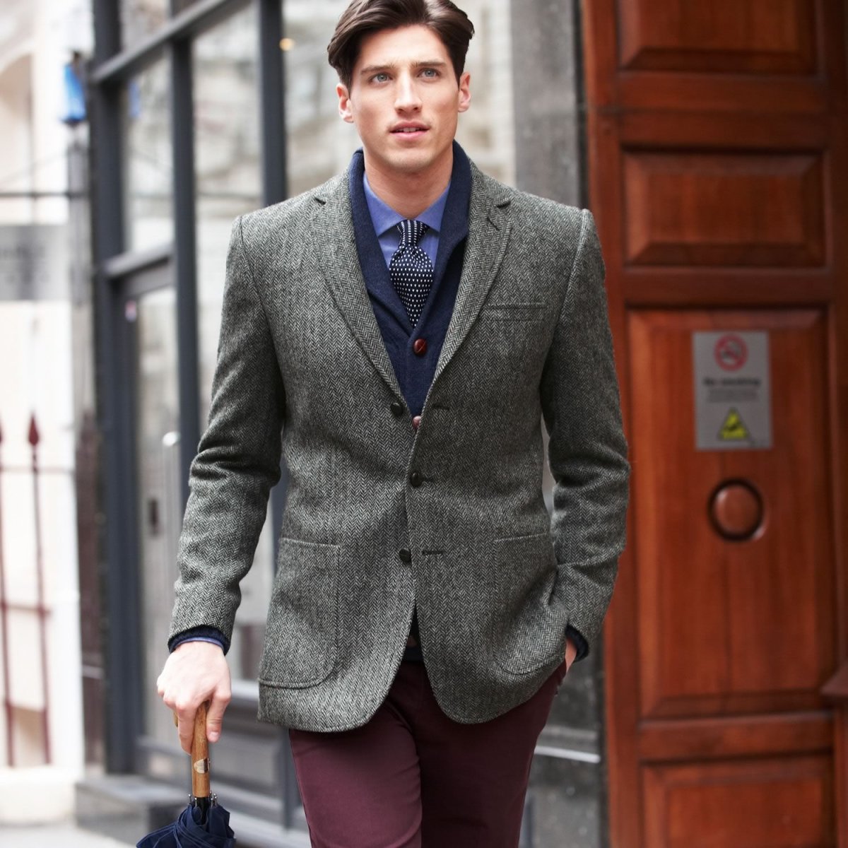 Men's Fashion Blazer Tweed