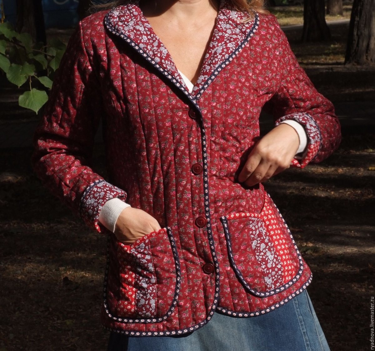 Жакет лоскутный стеганый