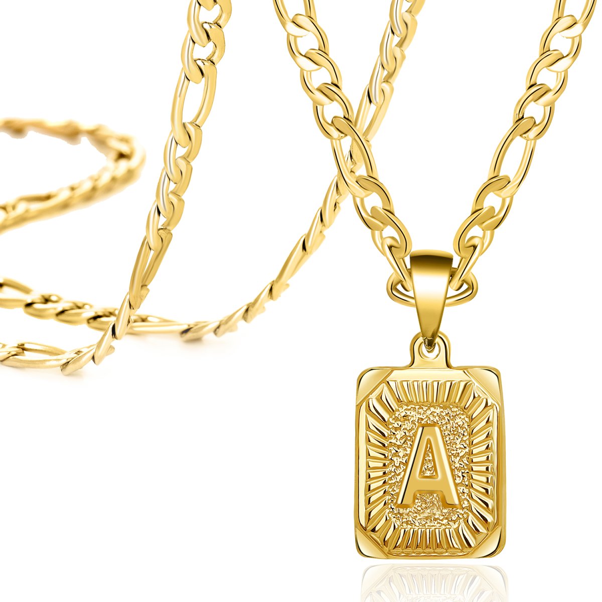 Подвеска из золота прямоугольная из звеньев