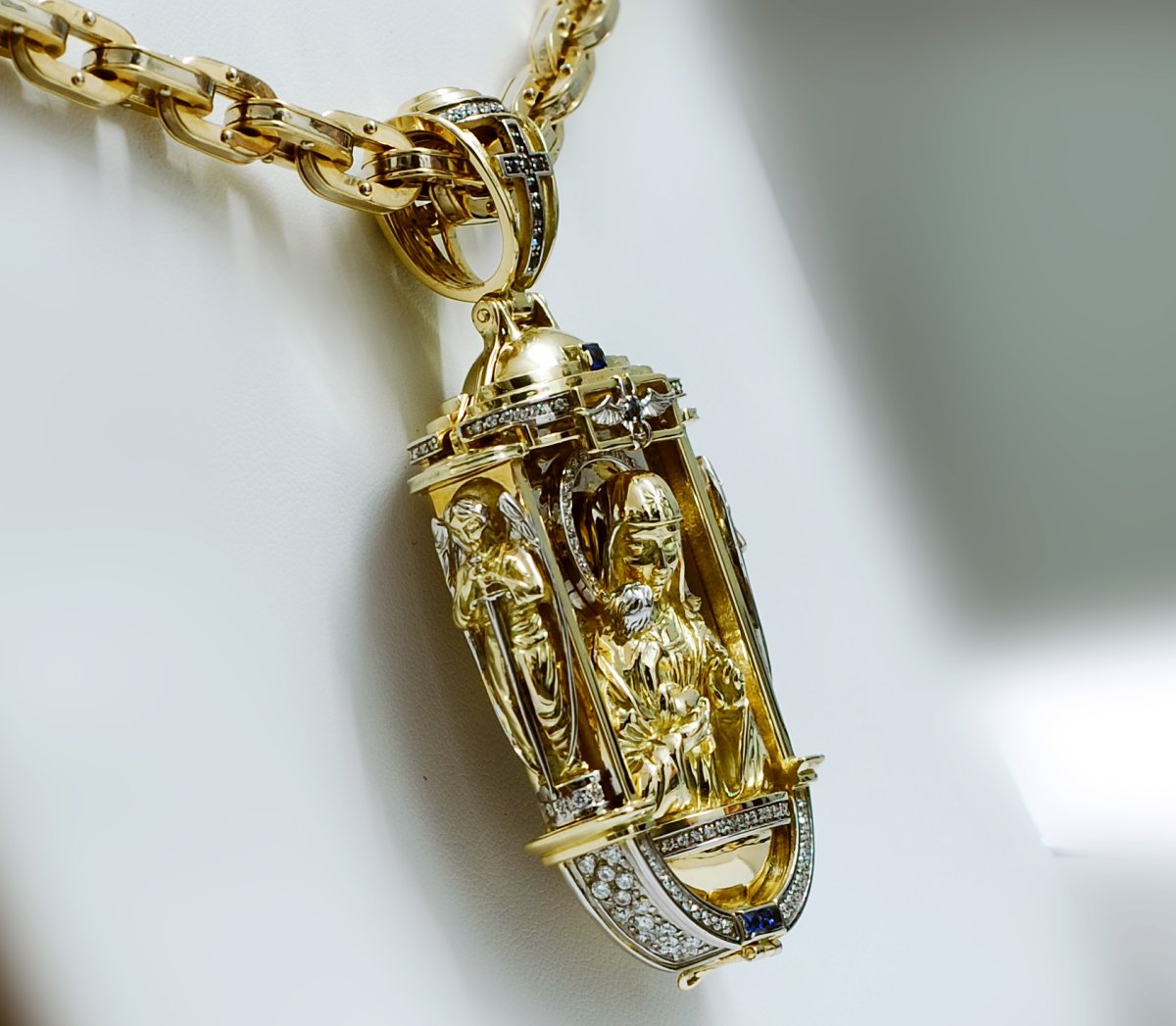 Кулон прямоугольный золото