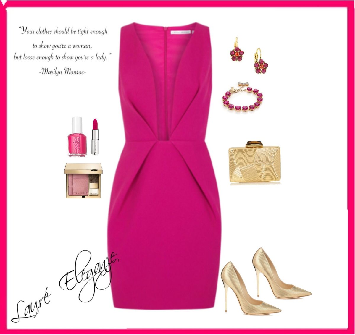 Платье фуксия вечернее