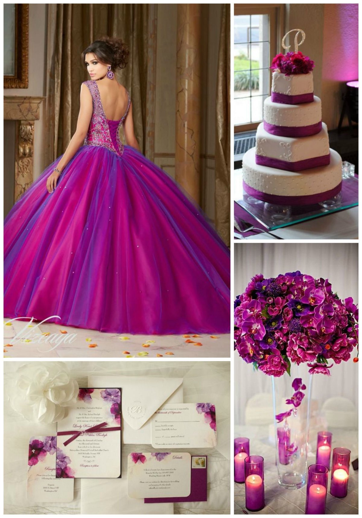 Аксессуары к платью цвета фуксии