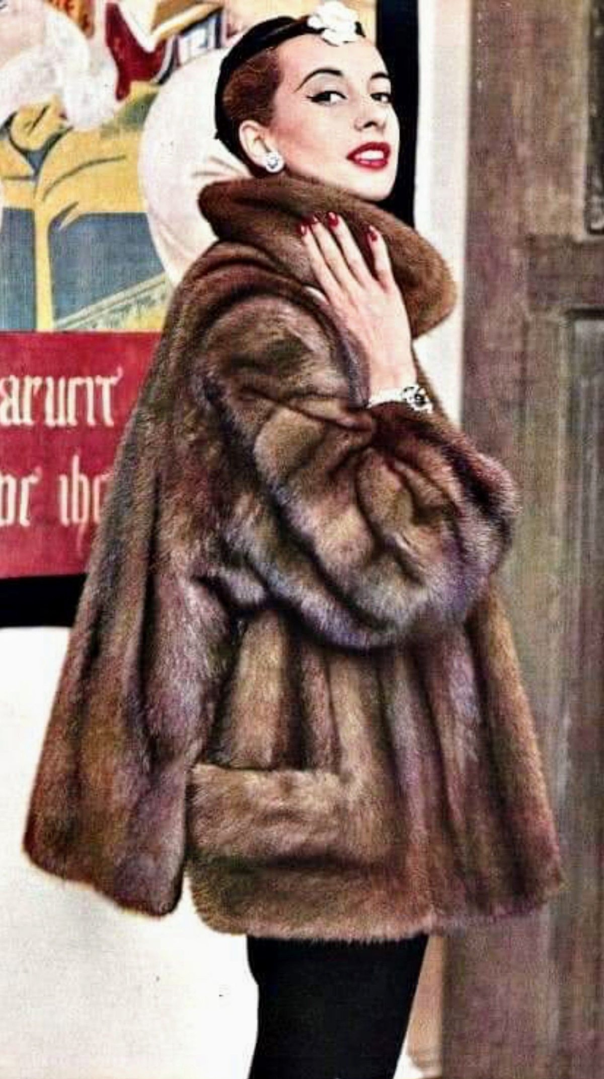 Шуба в клетку