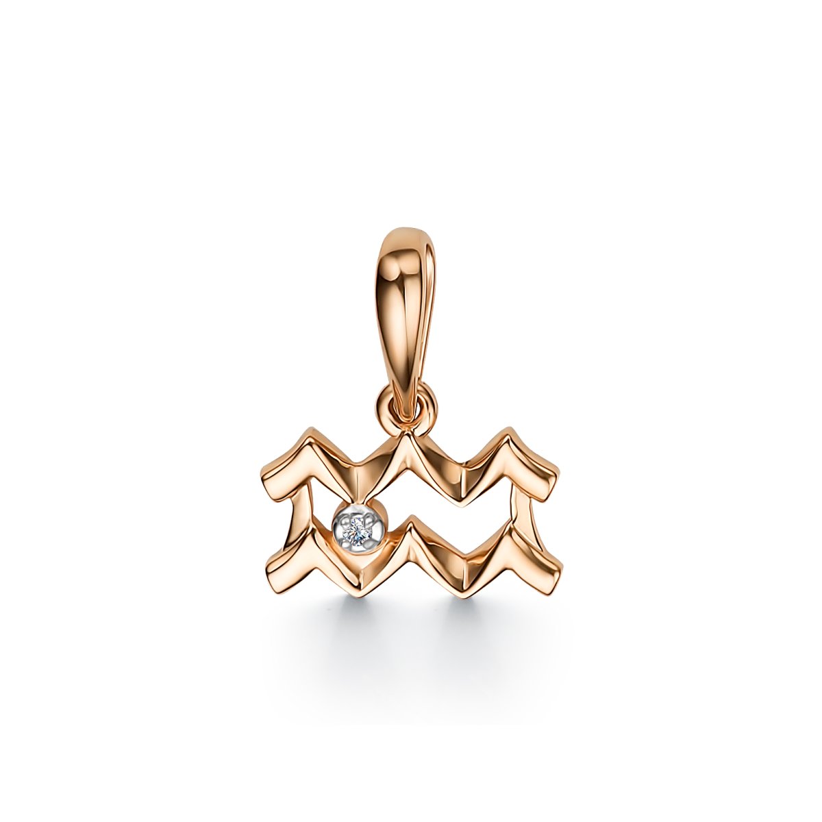 Подвеска Водолей из золота для женщин