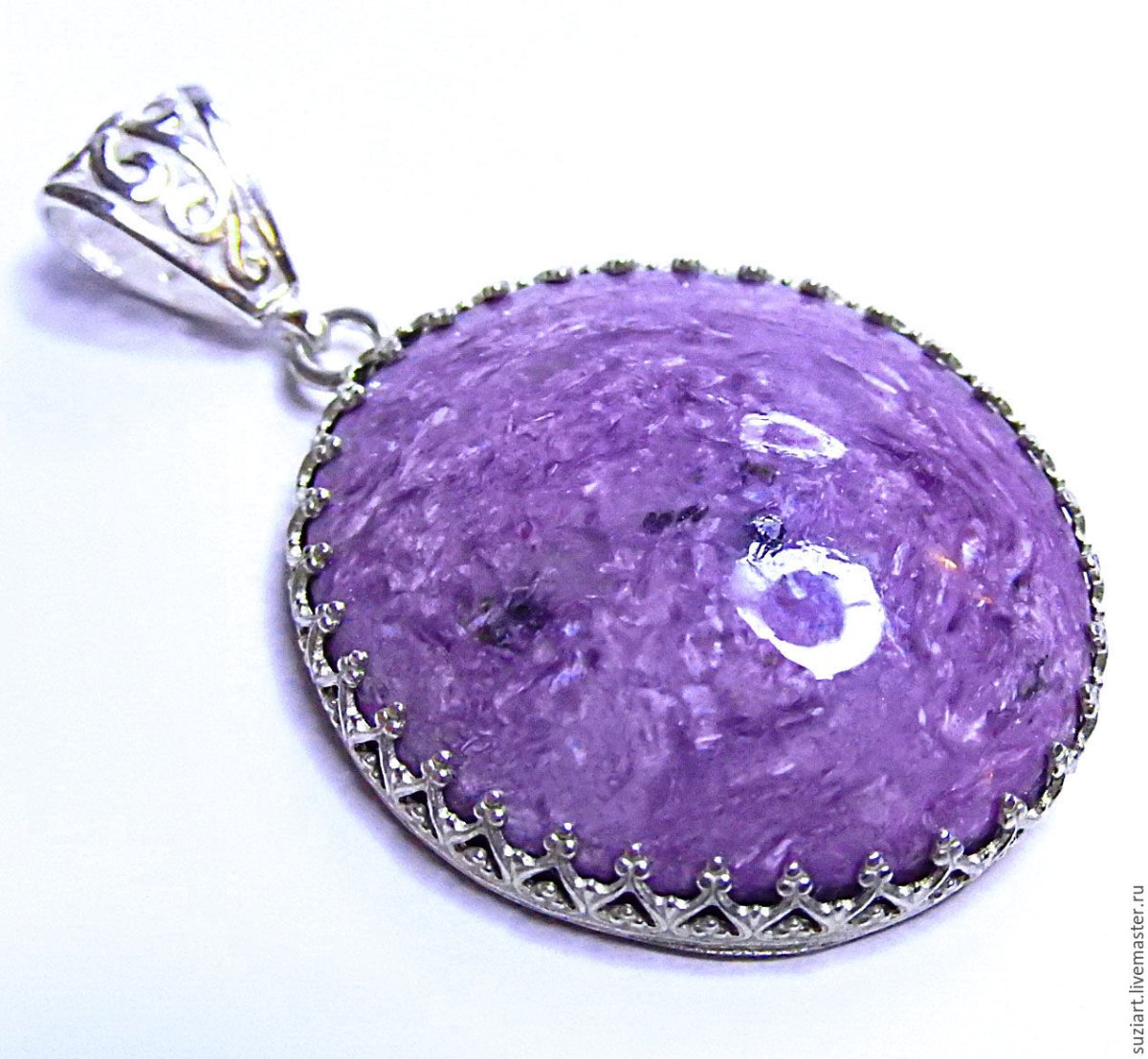 Чароит кулон мужской