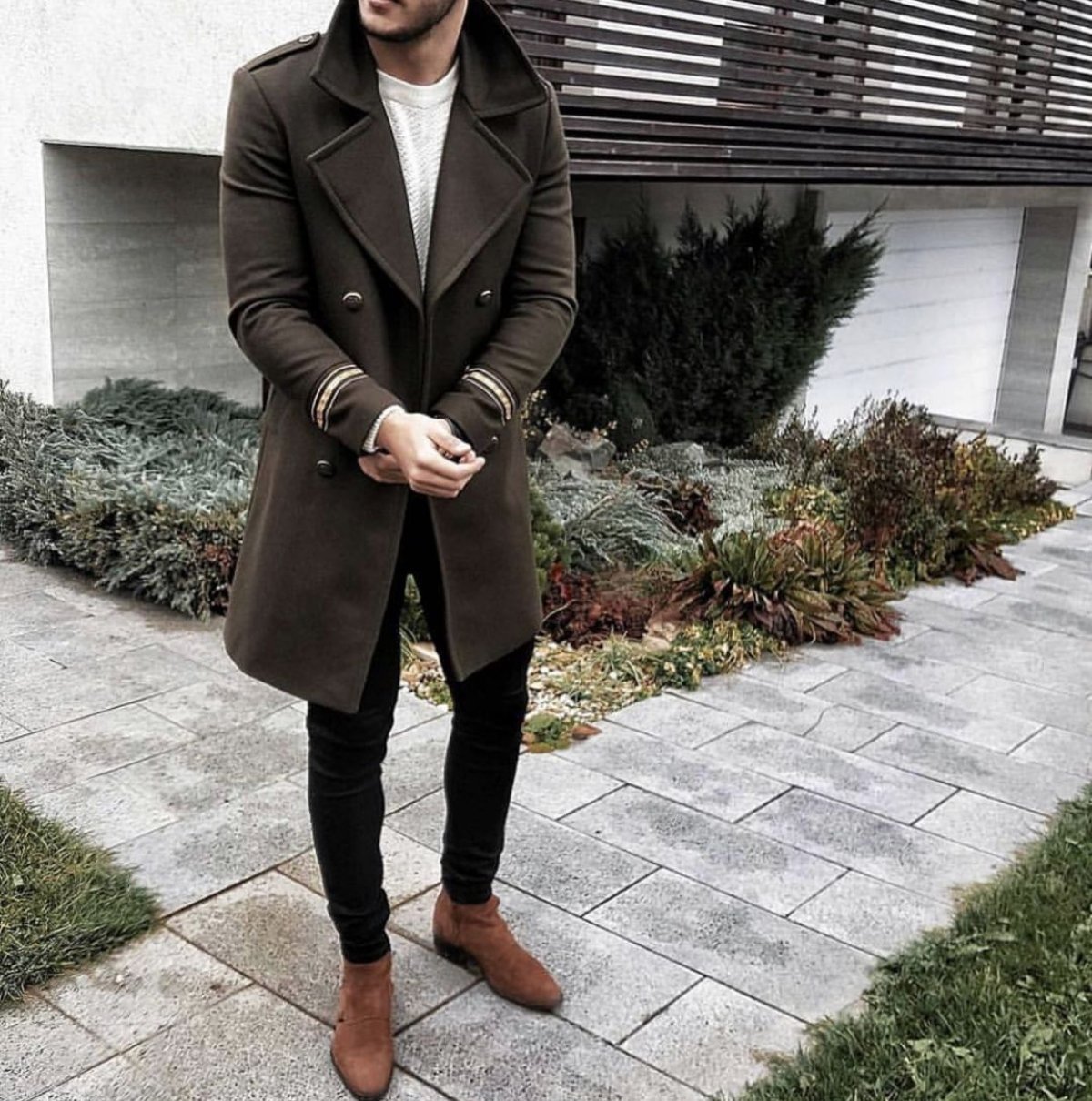 Модное мужское пальто