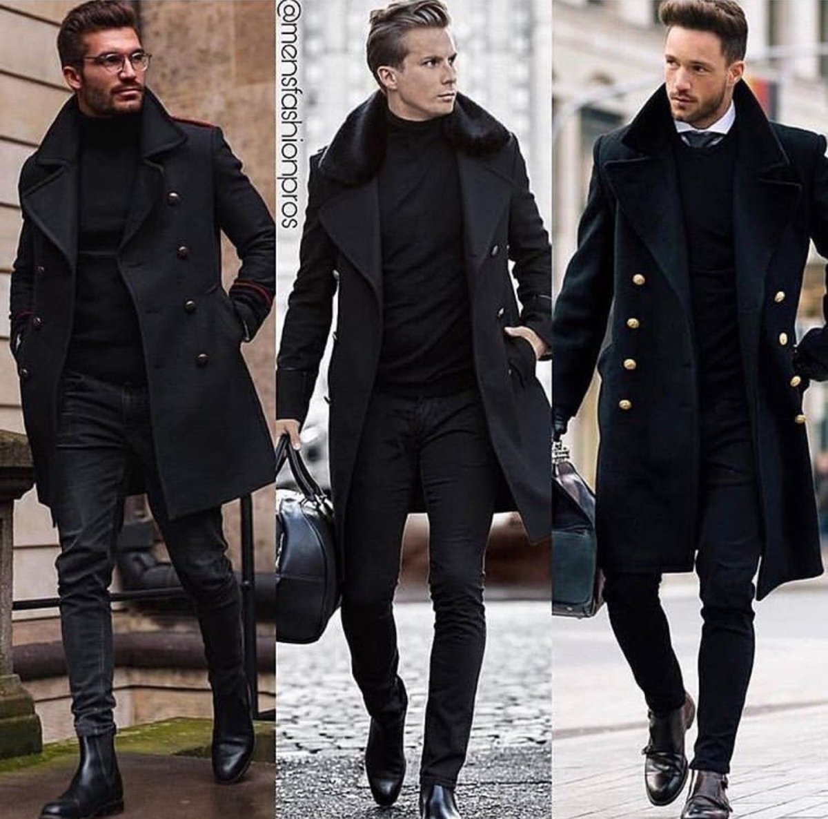 Тотал Блэк пальто мужское