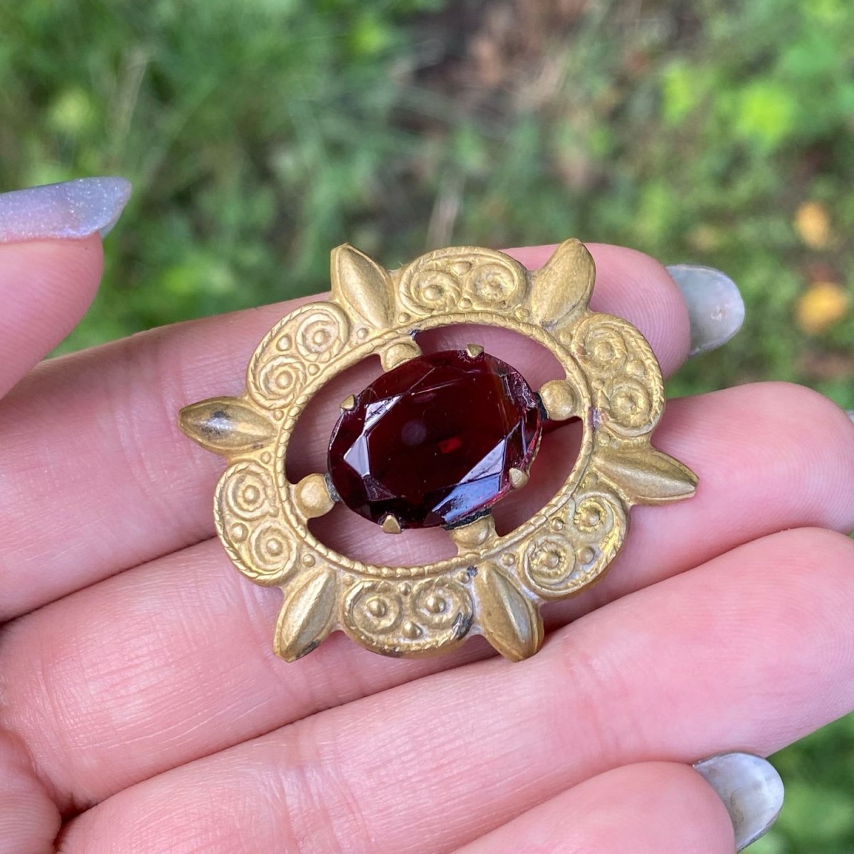 Брошь Сюз с турмалином 875