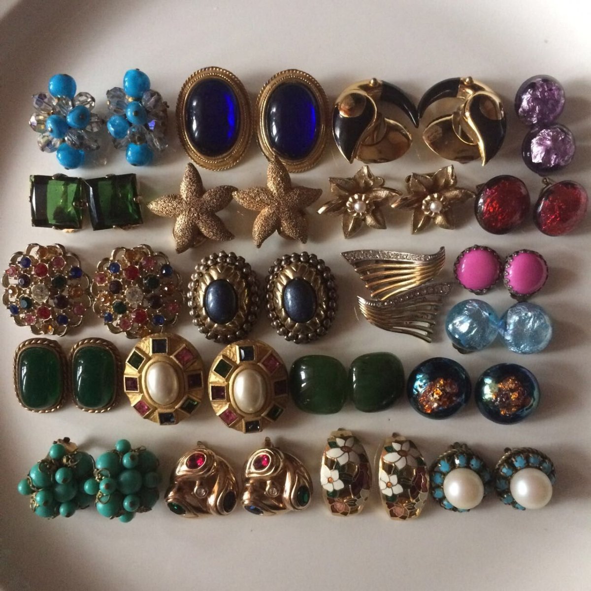 Брошь 750 пробы янтарь