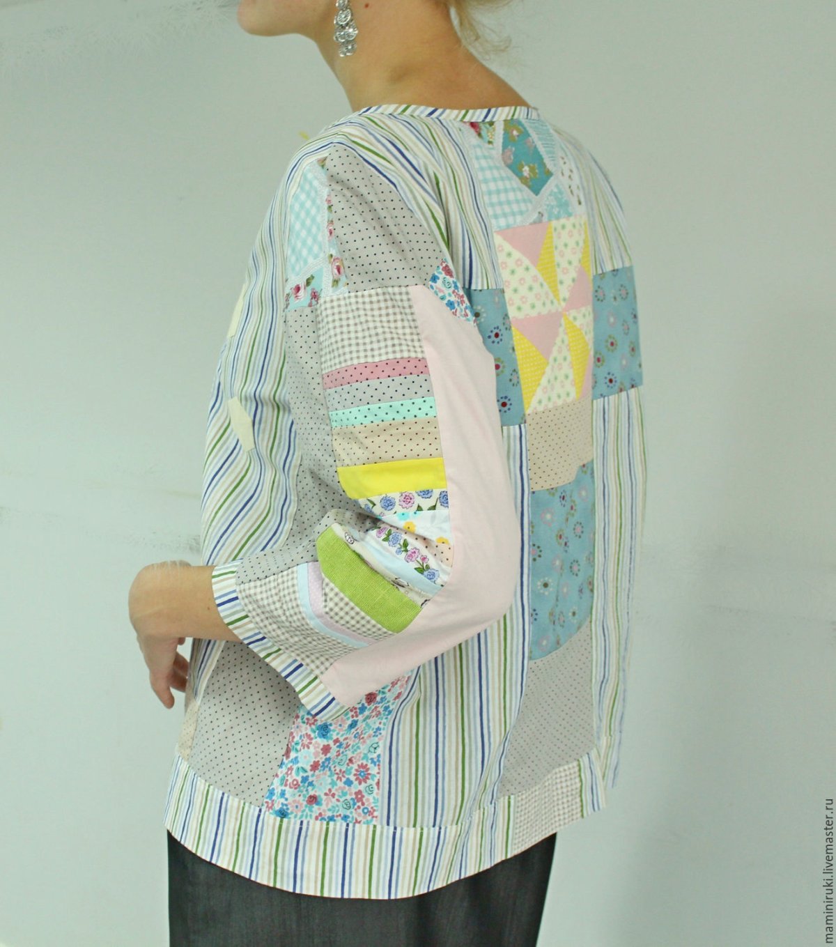 Свитер в стиле пэчворк