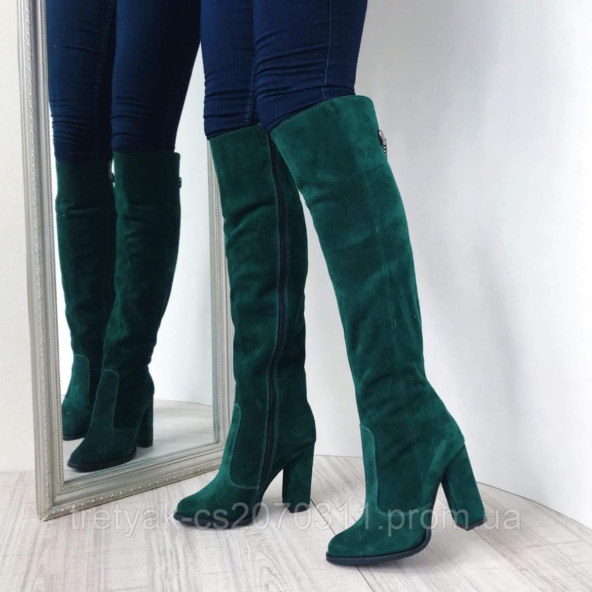 Зеленые сапоги с чем носить