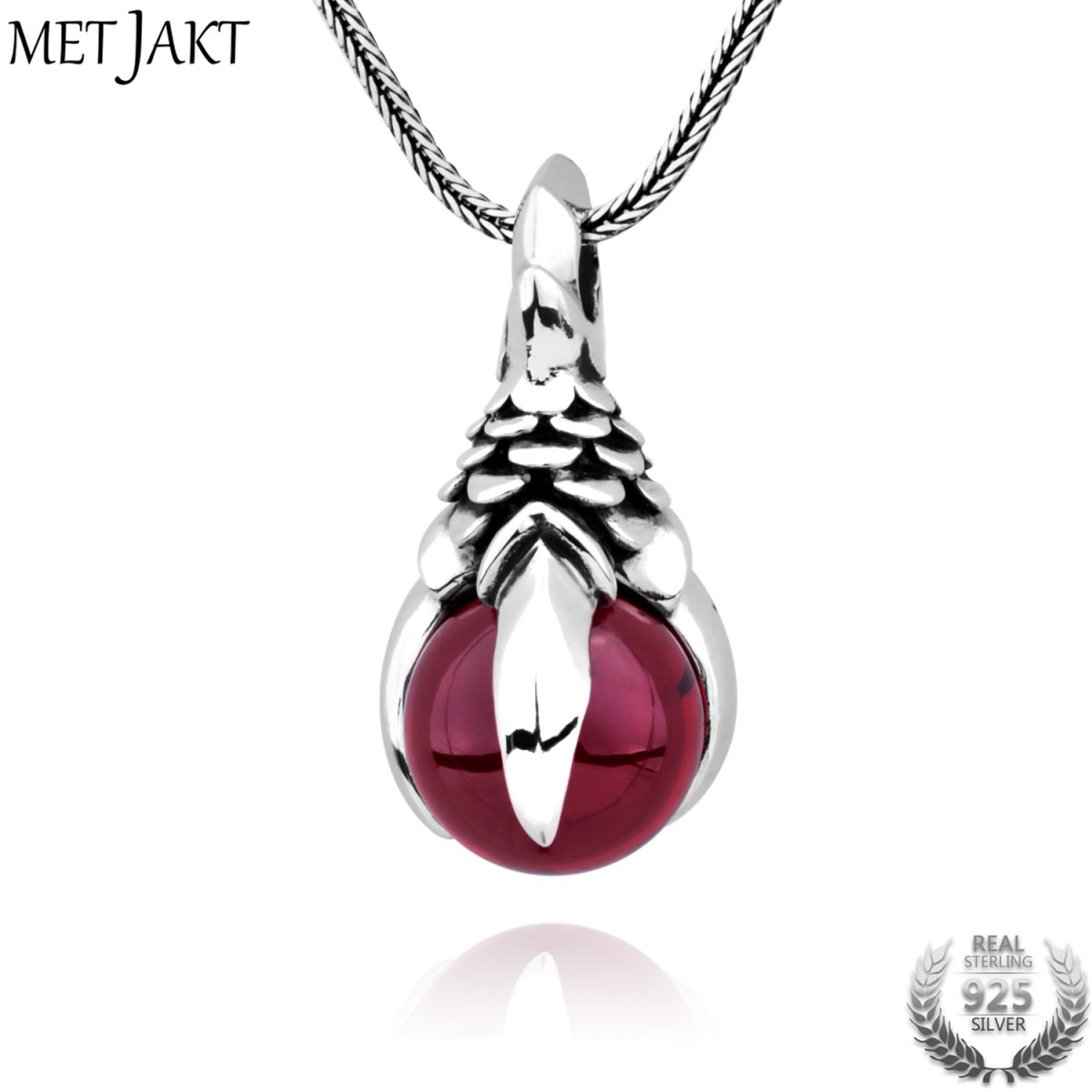 Мужская подвеска с рубином